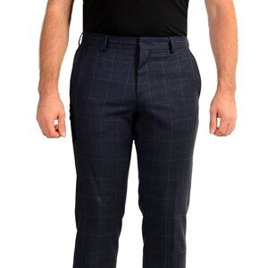 Hugo Boss Men's "H-Huge-3Pcs-232" Slim Fit 100% Dress Plaid Pants US 32R IT 48